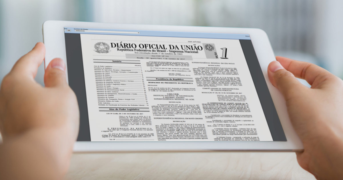 Diário Oficial passa a ser exclusivamente digital