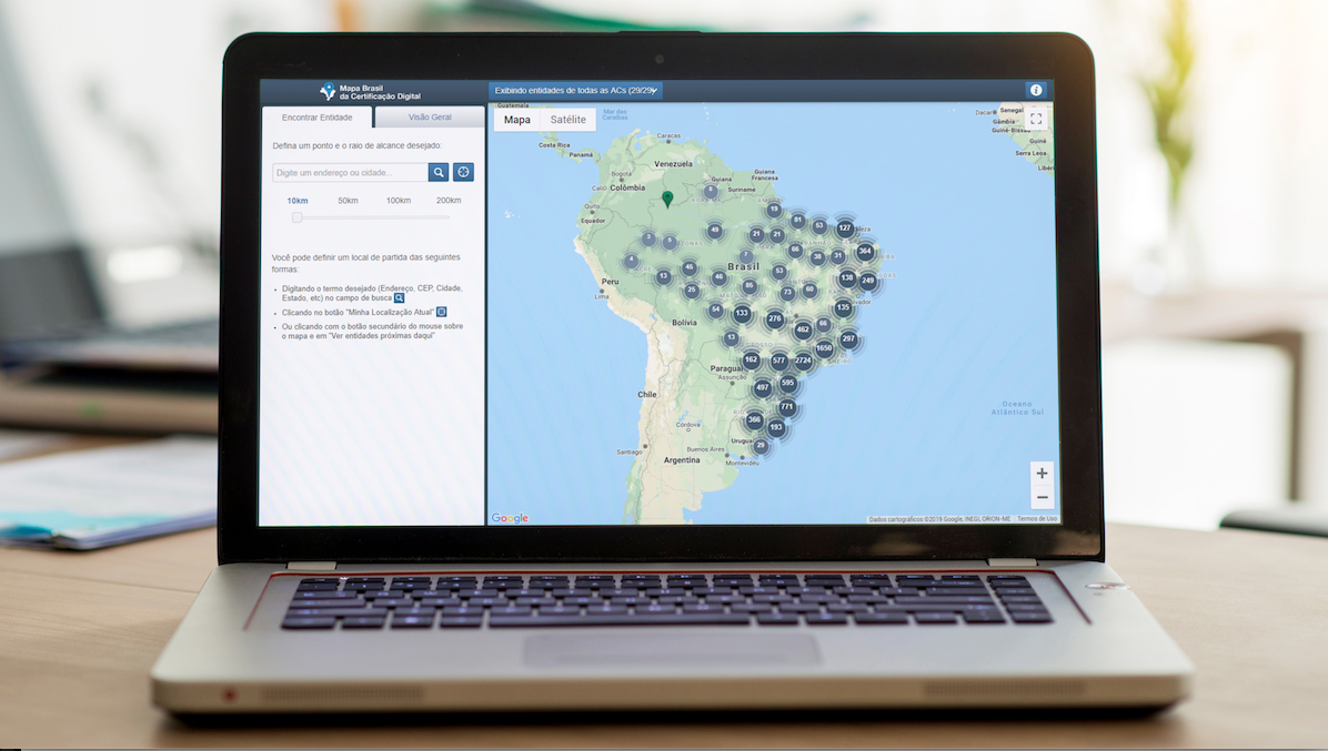 Acesse o Mapa da Certificação Digital ICP-Brasil